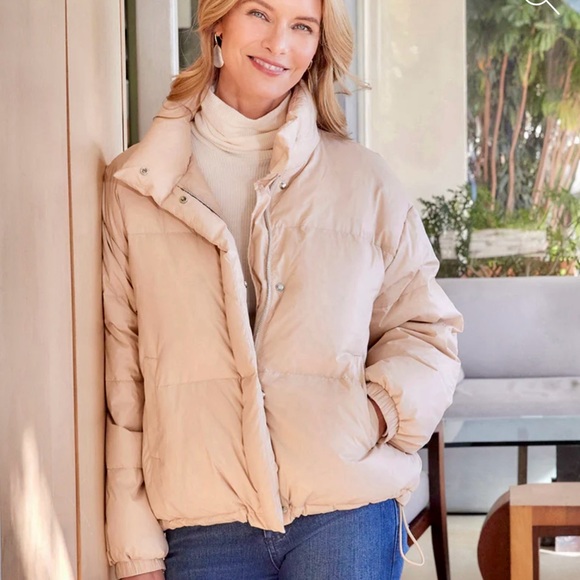 Karen Kane NWT Puffer Jacket Eggshell Size XL - Picture 11 of 14